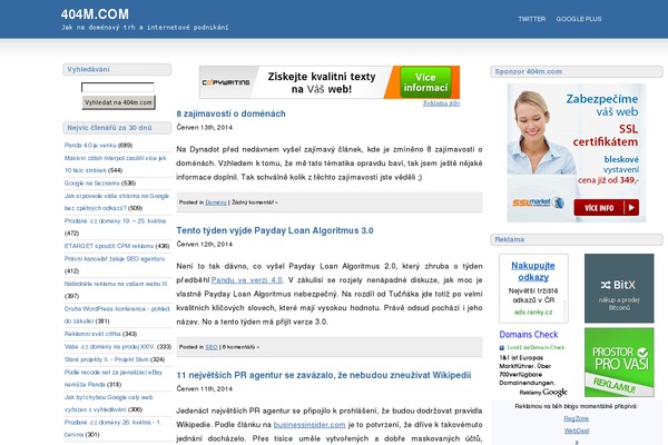 Site using Podclankova-inzerce plugin
