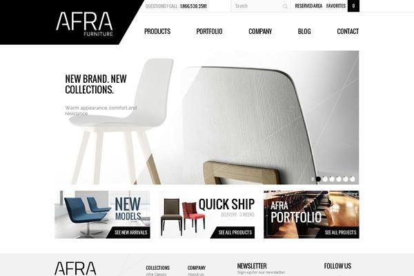 Site using Afra plugin