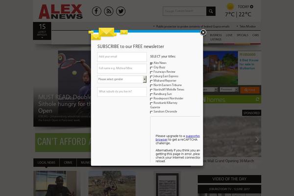 Site using Caxton-tv-tysflo plugin