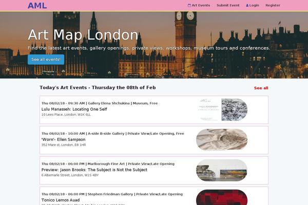 Site using Eventon-events-map plugin