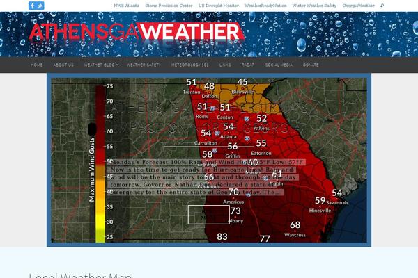 Site using National Weather Service Alerts plugin