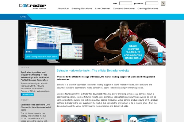 Site using Sportradar-plugin plugin