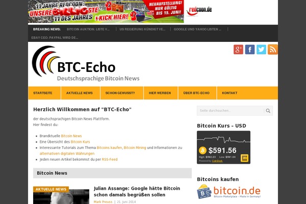 Site using Btc-echo-blocks plugin