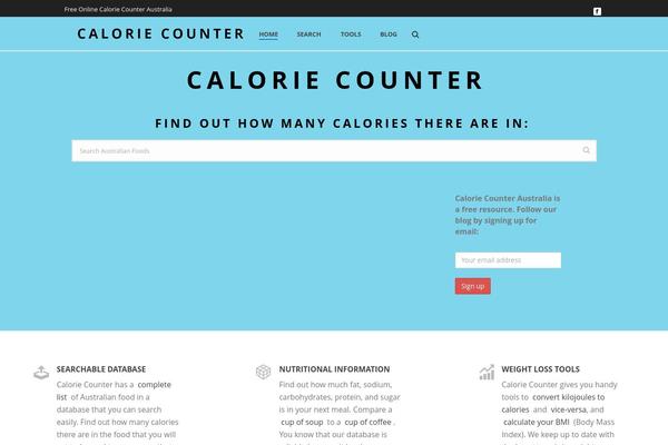 Site using Calorie-calculator plugin