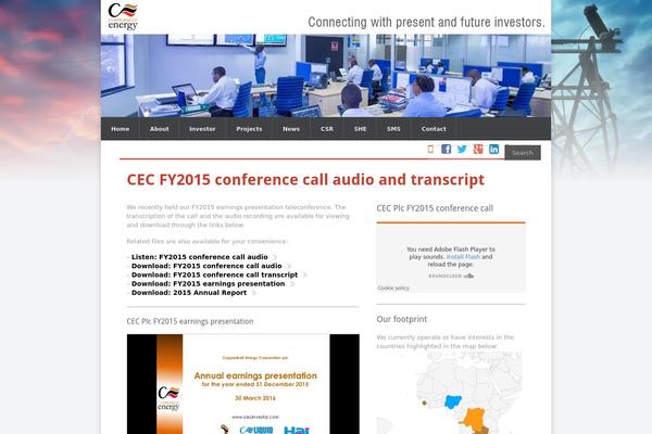 Site using Africanfinancials plugin