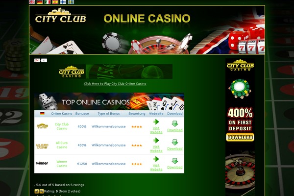 Site using Casino-forms plugin