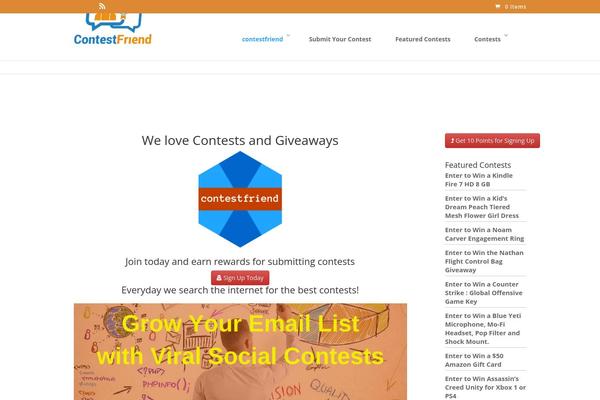 Site using ContestFriend for WordPress plugin