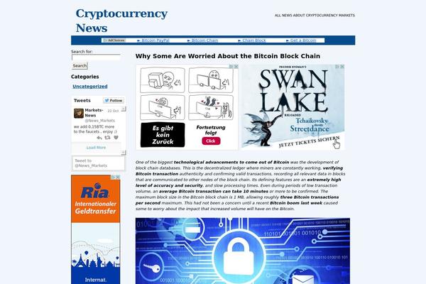 Site using Cryptocurrency-price-ticker-widget plugin