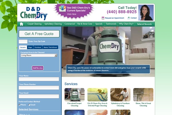 Site using Chemdry-testimonials plugin