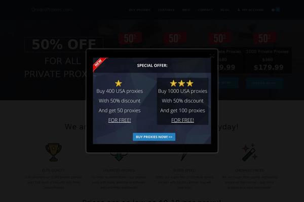 Site using Pricing Table by Supsystic plugin