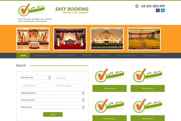 Site using Easy-booking-hotels plugin
