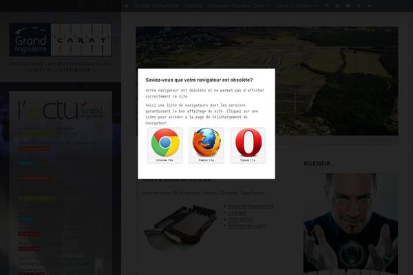 Site using Browser Rejector plugin