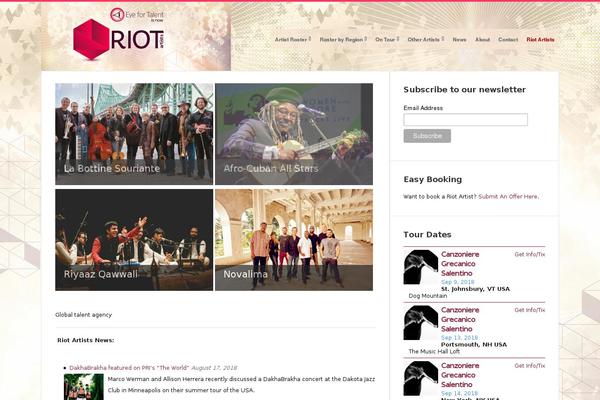 Site using Riot-artists-calendars plugin