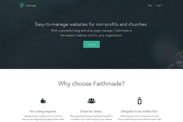 Site using Faithmade-chms plugin