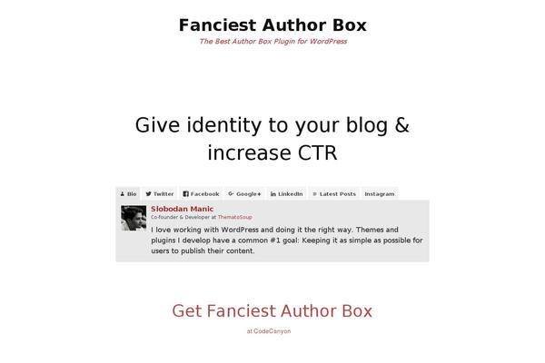 Site using Fanciest-author-box plugin