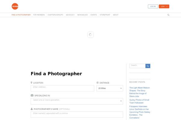 Site using Vp-find-a-photographer plugin