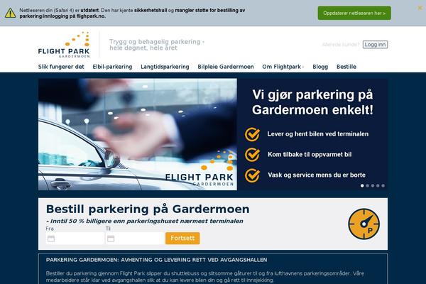 Site using Flightpark-bookingservice plugin