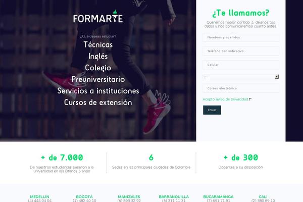 Site using Formarte-cursos plugin