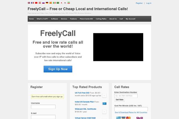 Site using Freelycall-reseller plugin