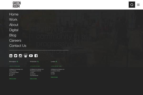 Site using Greenroom-social-wall plugin