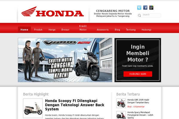 Site using Honda-product-slider plugin