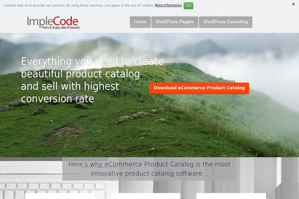 Site using eCommerce Product Catalog by impleCode plugin