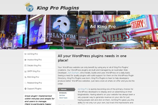 Site using Ad King Pro plugin