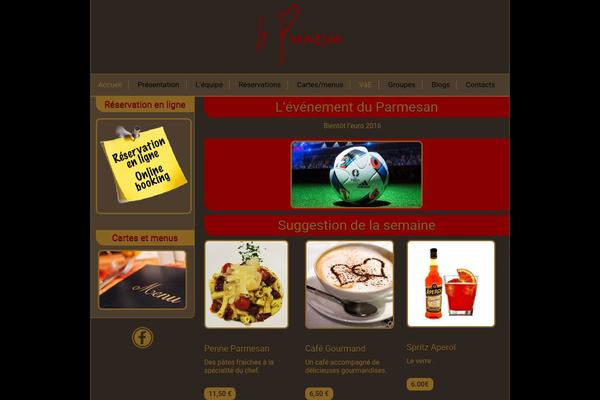 Site using eewee restaurant menu plugin