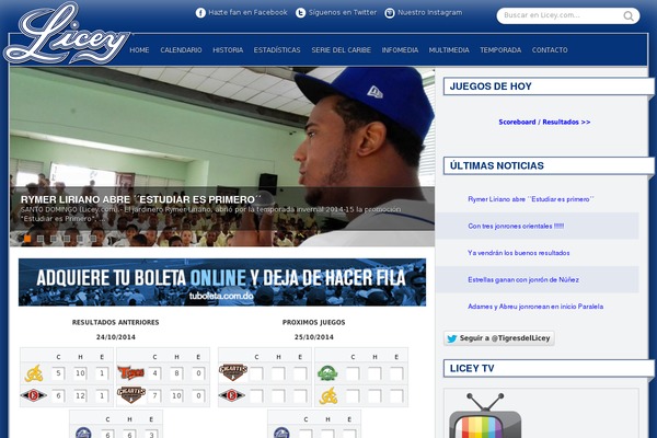 Site using Licey-gameday plugin