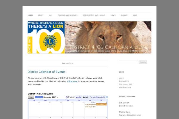 Site using WordPress Event Calendar plugin