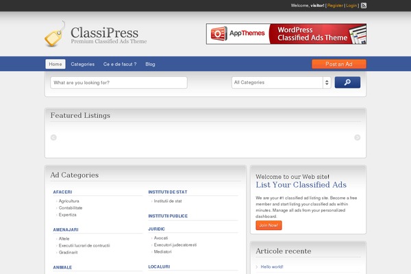 Site using Classipress-related-ads plugin