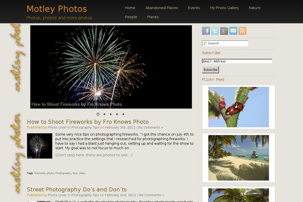 Site using Flickr Me plugin