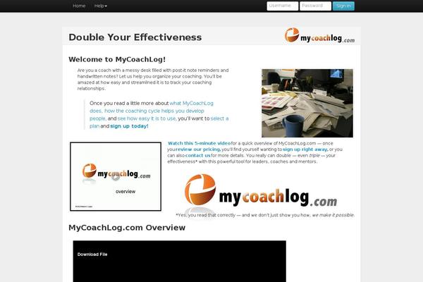 Site using Mycoachlog plugin