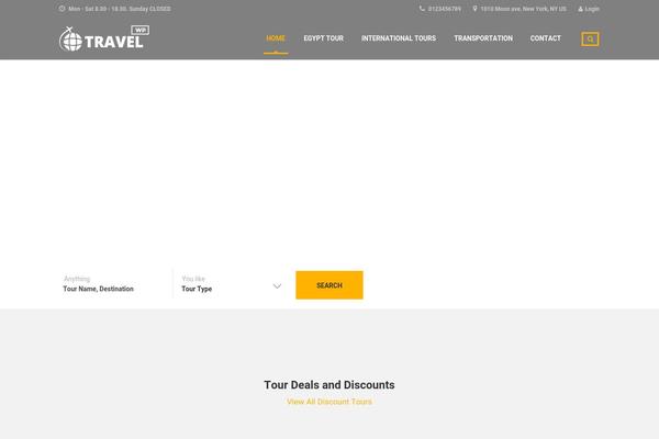 Site using Travel-booking plugin