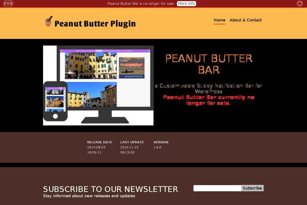 Site using Peanutbutterbar plugin