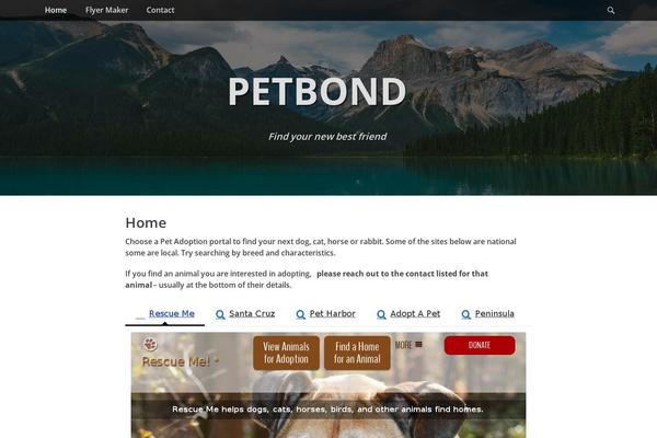 Site using Petfinder Listings plugin