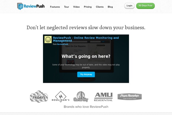 Site using Reviewpush-reviews-feed plugin