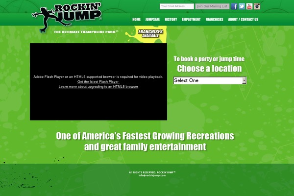 Site using Rockinjump-homepage-alert plugin