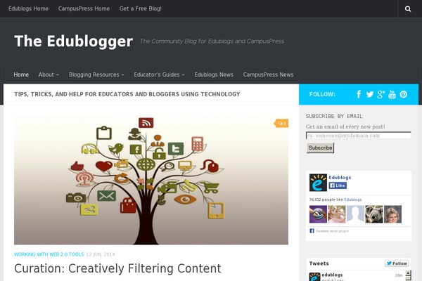Site using Edublogs-icons plugin