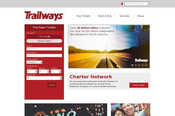 Site using Trailways-tickets-webstore-twenty-five plugin