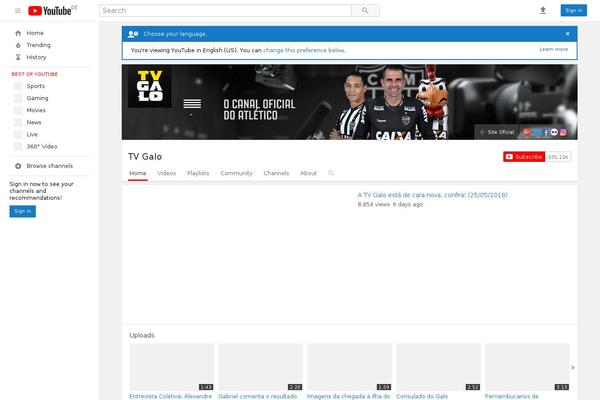 Site using Youtube Channel Gallery plugin