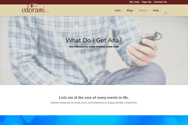 Site using Udorami-lists plugin