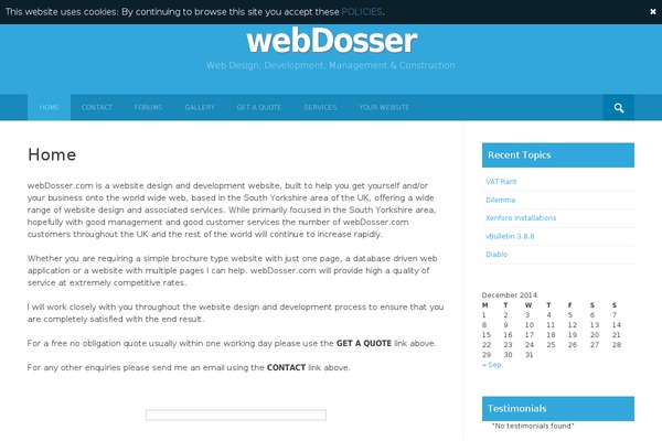 Site using Easy WordPress Cookies Popup plugin