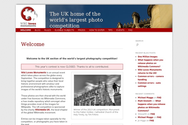 Site using Photospace Responsive Gallery plugin