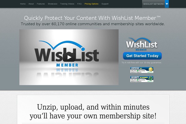 Site using Wishlist-theminator plugin