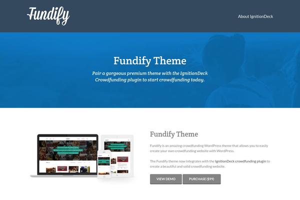 Site using Fundify Crowdfunding plugin