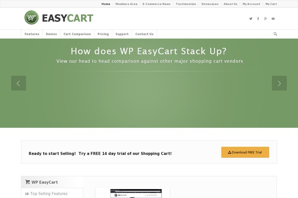Site using Wp-easycart-analytics plugin