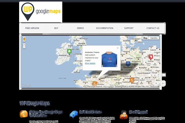 Site using Wp-google-maps-pro plugin