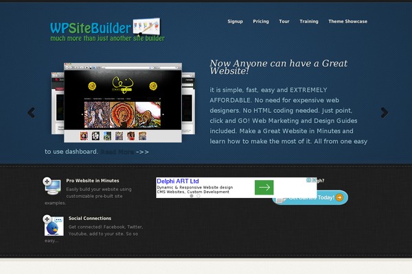 Site using Slide-in plugin
