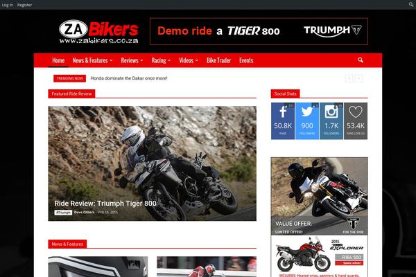 Site using Za-bikers-listings plugin